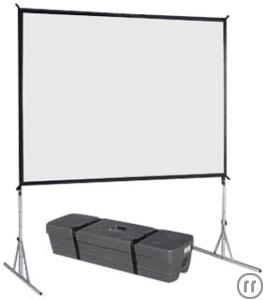 1-Aufpro Leinwand 3x4 Meter mit faltbaren Alurahmen