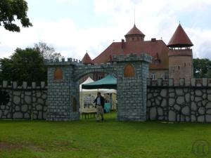 5-Burganlage Burgtor Ritterburg Märchenschloss Mittelalter Dekoration