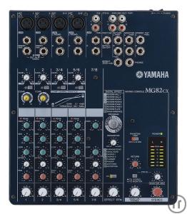 1-Kleinmischpult Kleiner Mixer 8 Kanal Mischpult YAMAHA MG 82 CX 16 Programme digitale Effektsektion