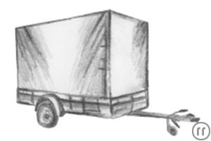 Planenanhänger, Nutzlast: 550 kg, Kastenmaß: 2,05 x 1,05, Höhe innen: 1,40 m, EZ 2009