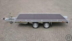 2-80 / Autotransportanhänger 2.700 kg zGG, 4 x 2 m, mit Schienen und Winde, Boden geschlossen,...