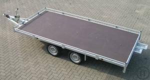 1-80 / Autotransportanhänger 2.700 kg zGG, 4 x 2 m, mit Schienen und Winde, Boden geschlossen,...