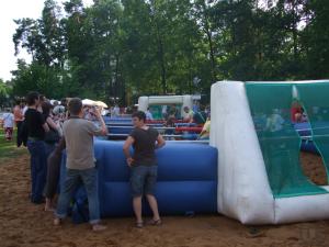 4-Human Table Soccer, aufgeblasener Riesenkicker, Tischfußball mit Menschen, Tischckicker