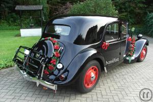 5-Hochzeitsauto Amélie mit Chauffeur, Citroen Oldtimer 11CV; Hochzeit Fahrzeug, Oldtimerverm...