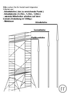 3-Rollgerüst, Fahrgerüst , Arbeitshöhe 7,20 m, klappbar