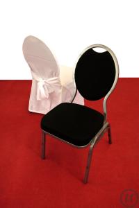 2-Bankett-Stuhl, Polsterstuhl, schwarz
