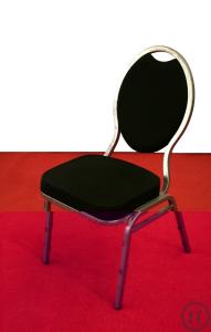 1-Bankett-Stuhl, Polsterstuhl, schwarz