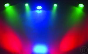 3-LED Scheinwerfer - Showtec PAR-56 RGB Spot, kurz, Alu, DMX