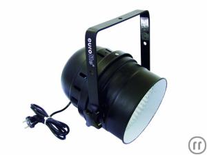 2-LED Scheinwerfer - Showtec/ Eurolite PAR-64 RGB Spot, kurz, schwarz, 10mm LEDs, DMX