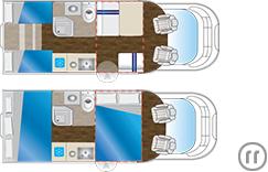 2-Wohnmobil Teilintegriert 5 Schlafplätze