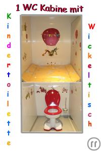 2-Toilettenwagen mit Kindertoilette, Wickeltisch, Klimaanlage und mehr...